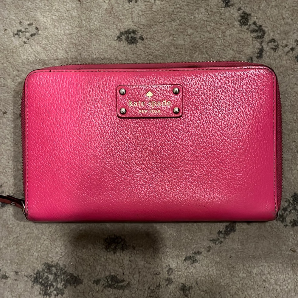 Hot Pink Kate Spade Travel Wallet